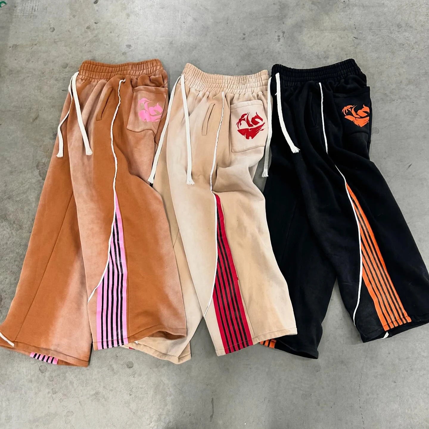 Striped Cargo Jogger Pants