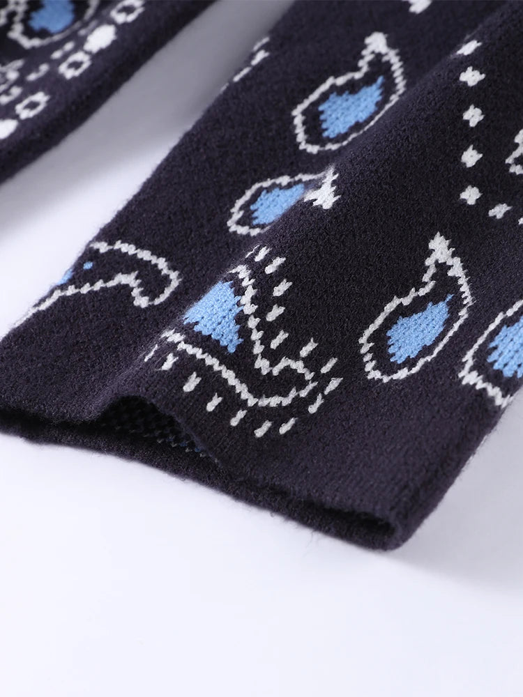 Patchwork Jacquard Cardigan