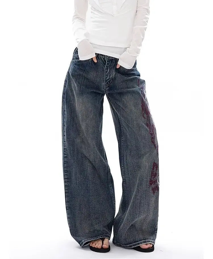 Women's Floral  Y2K Jeans
