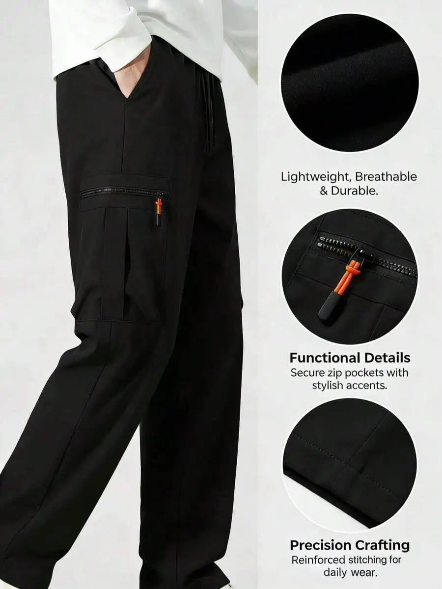 Men’s Relaxed Fit Cargo Trousers – 2 Piece