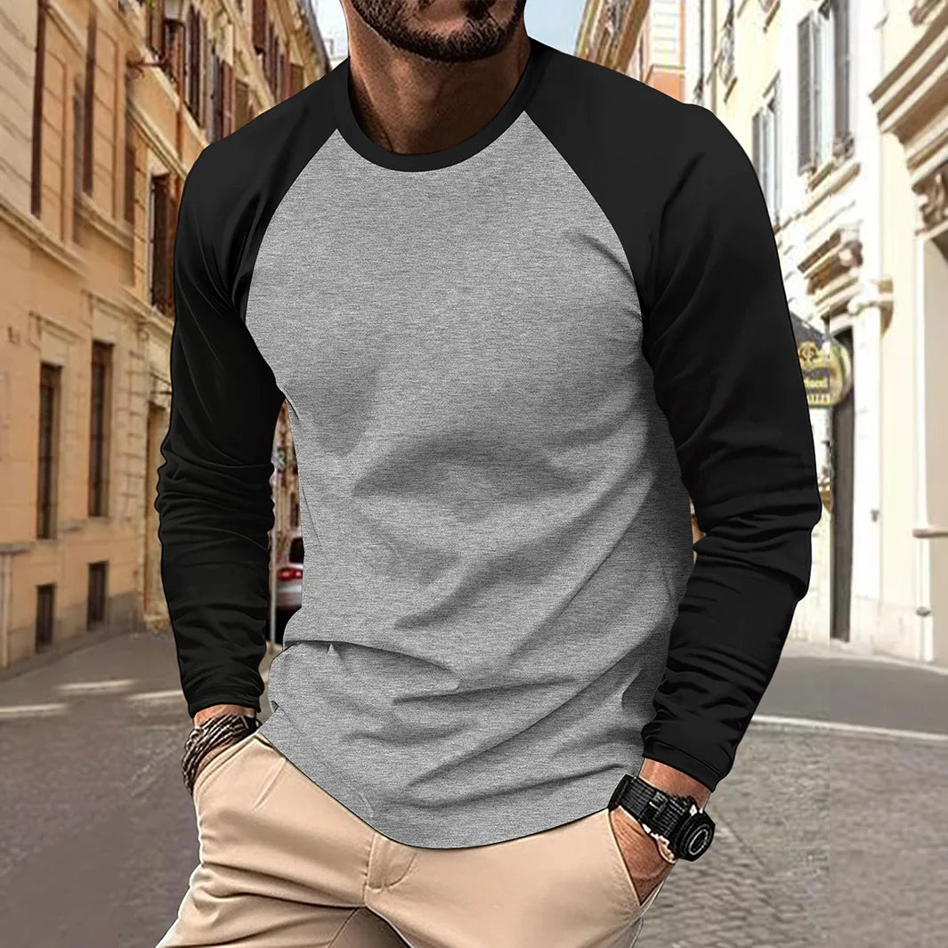 Men’s Long Sleeve O-Neck Casual T-Shirt