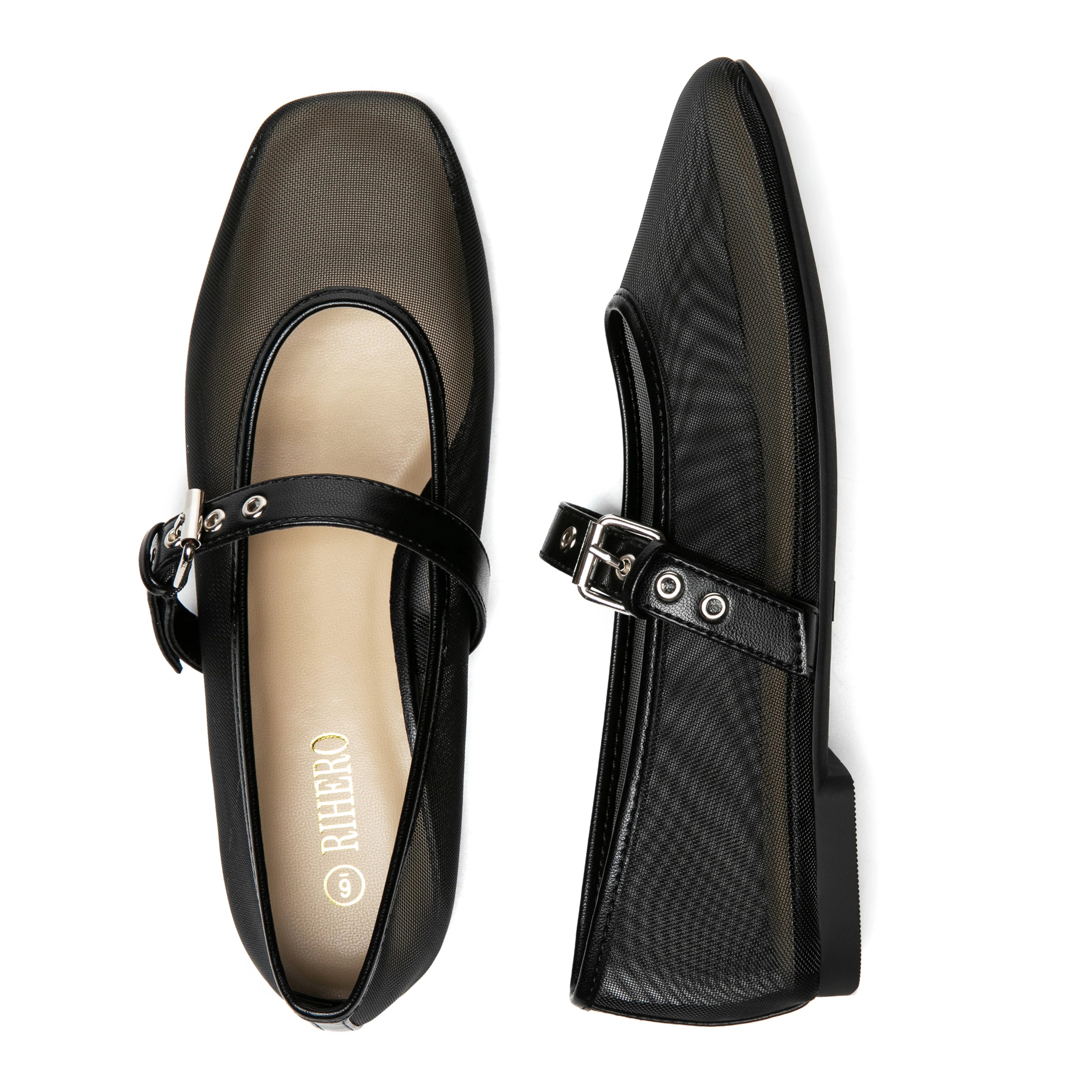 Mesh Mary Jane Flats