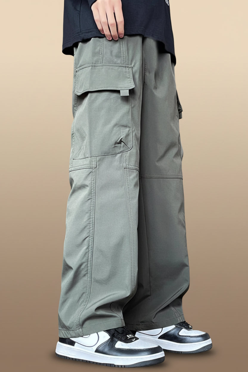 Men's Streetwear Cargo Parachute Pants