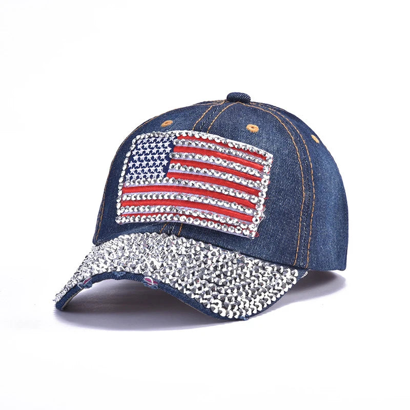 Rhinestone Ponytail Cap