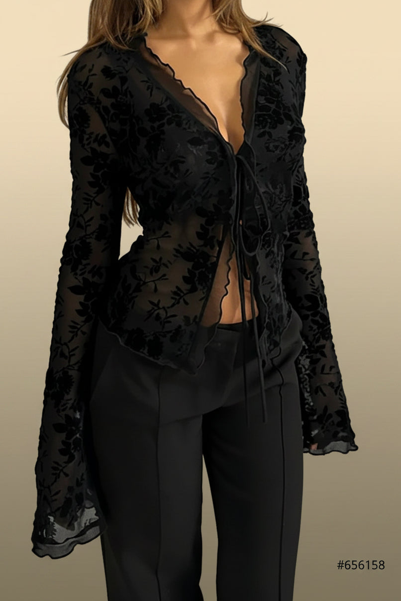 Women's Ruffle Sleeve Blouse