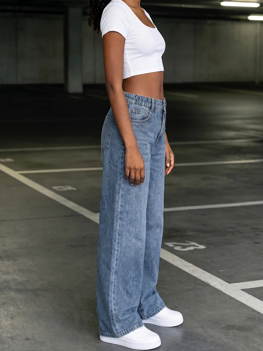 Teen Girls Straight Leg Denim Jeans