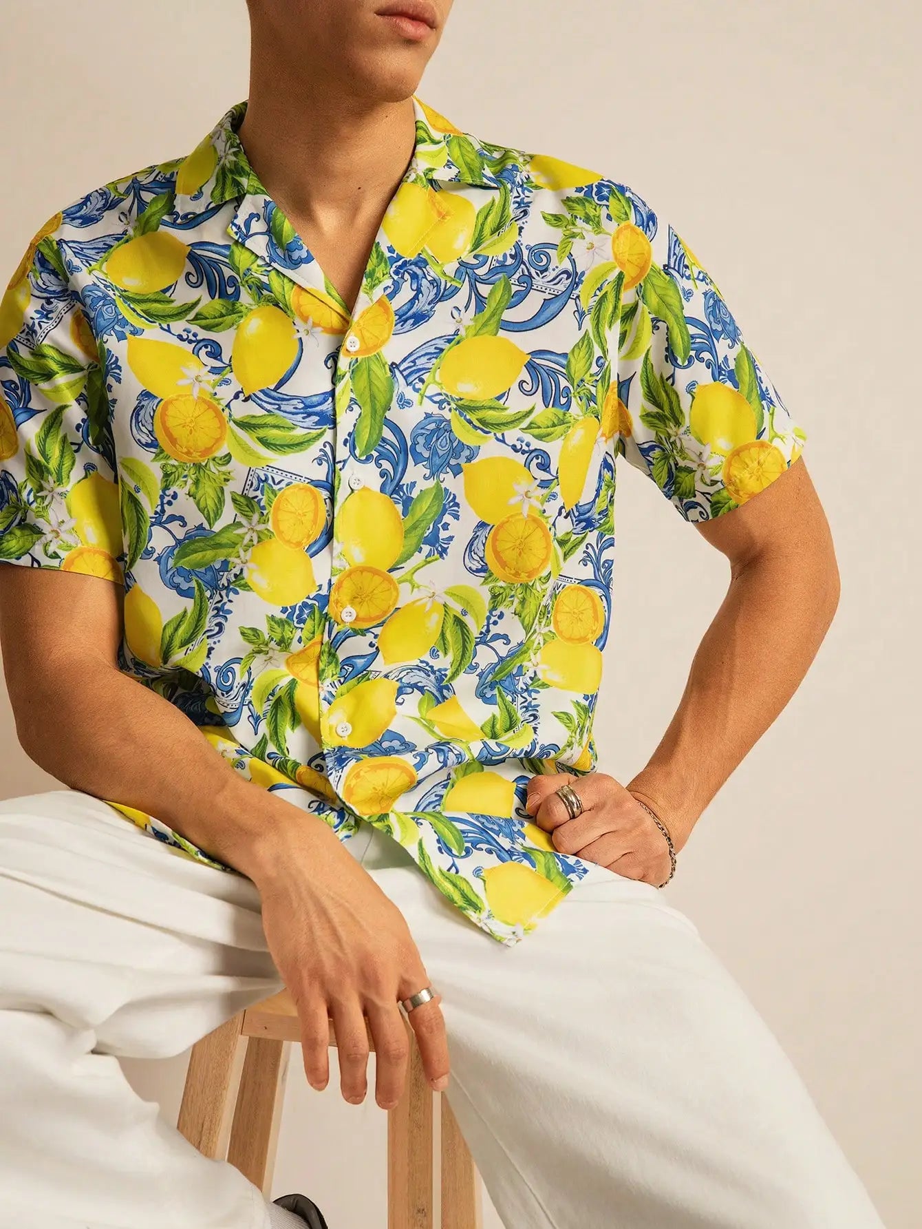 Men Summers Button Down Shirt