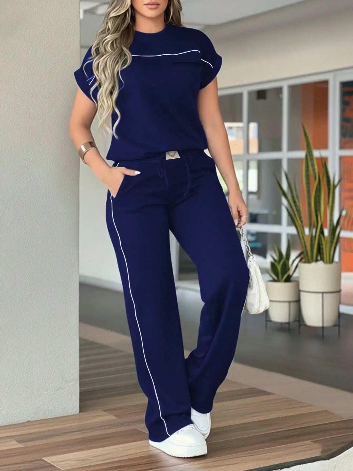 Color Contrast Two-Piece Set
