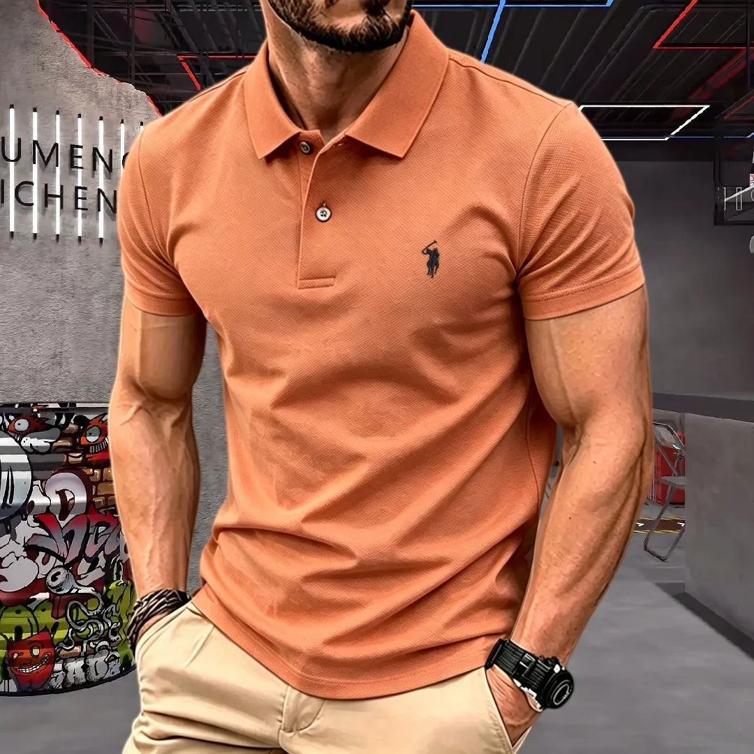 Men’s 100% Cotton Embroidered Polo Shirt