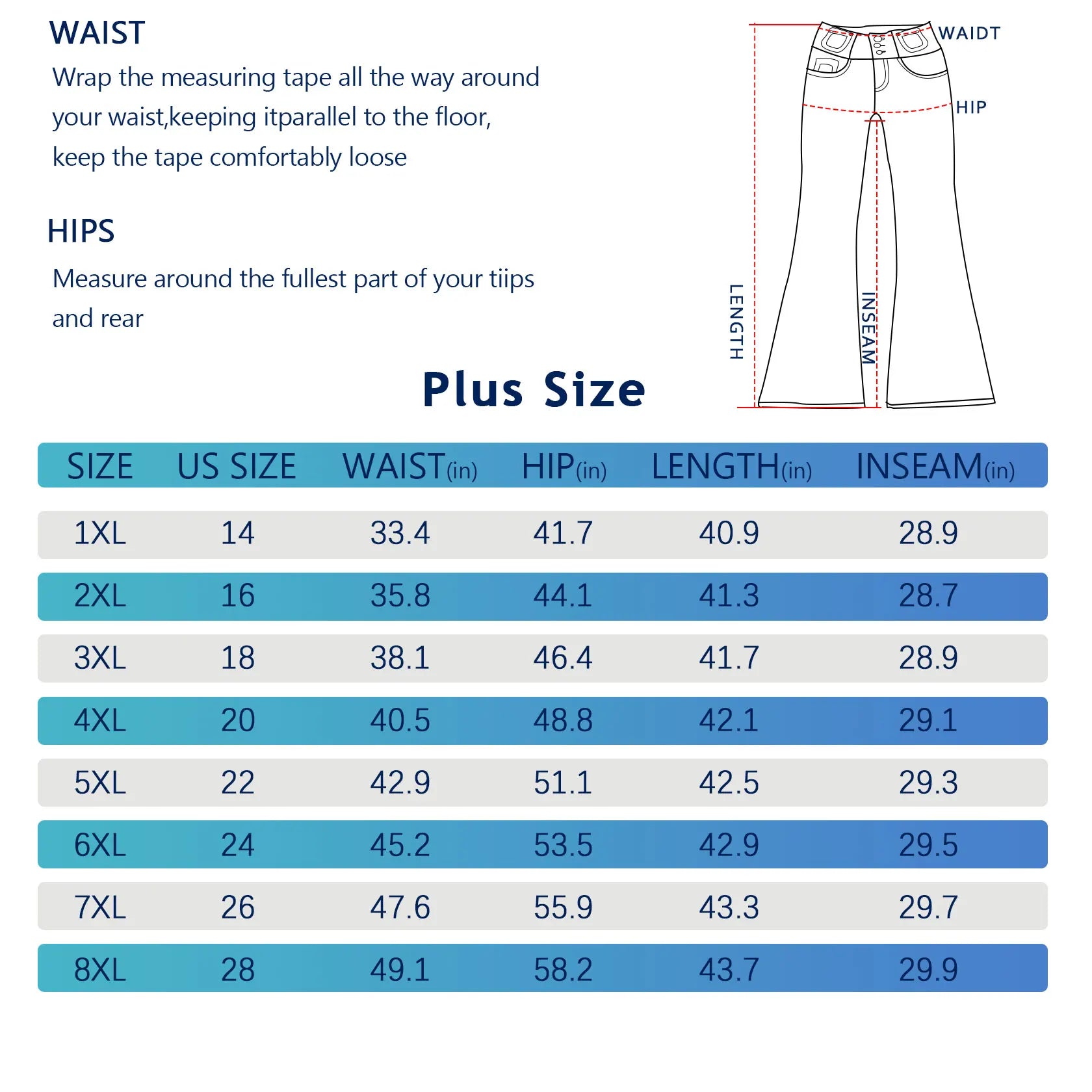 Women Plus Size High Waist Straight Jeans