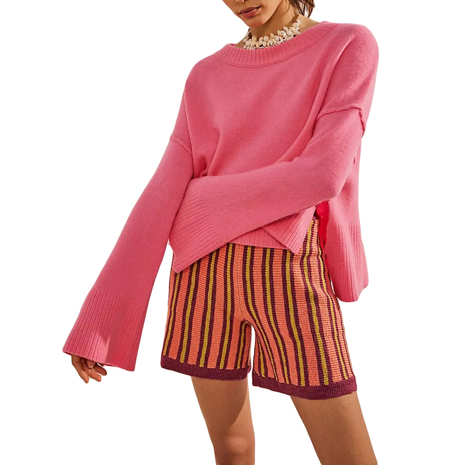 Flared Sleeve Sweater
