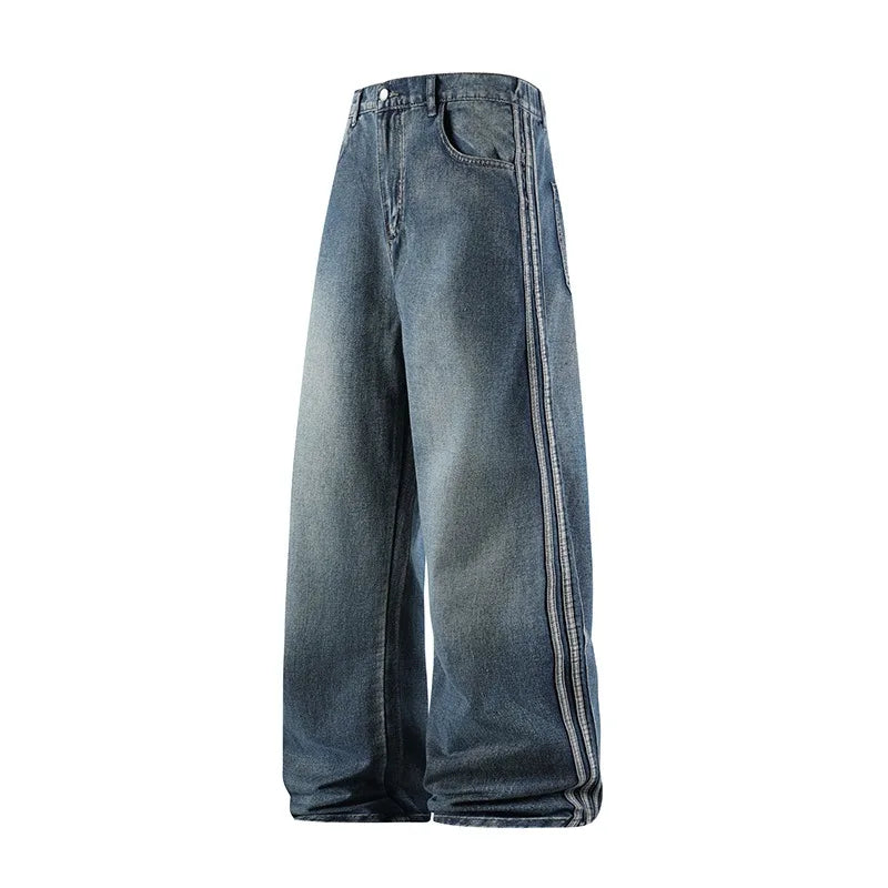 Men’s Baggy Loose Fit Straight-Leg Jeans