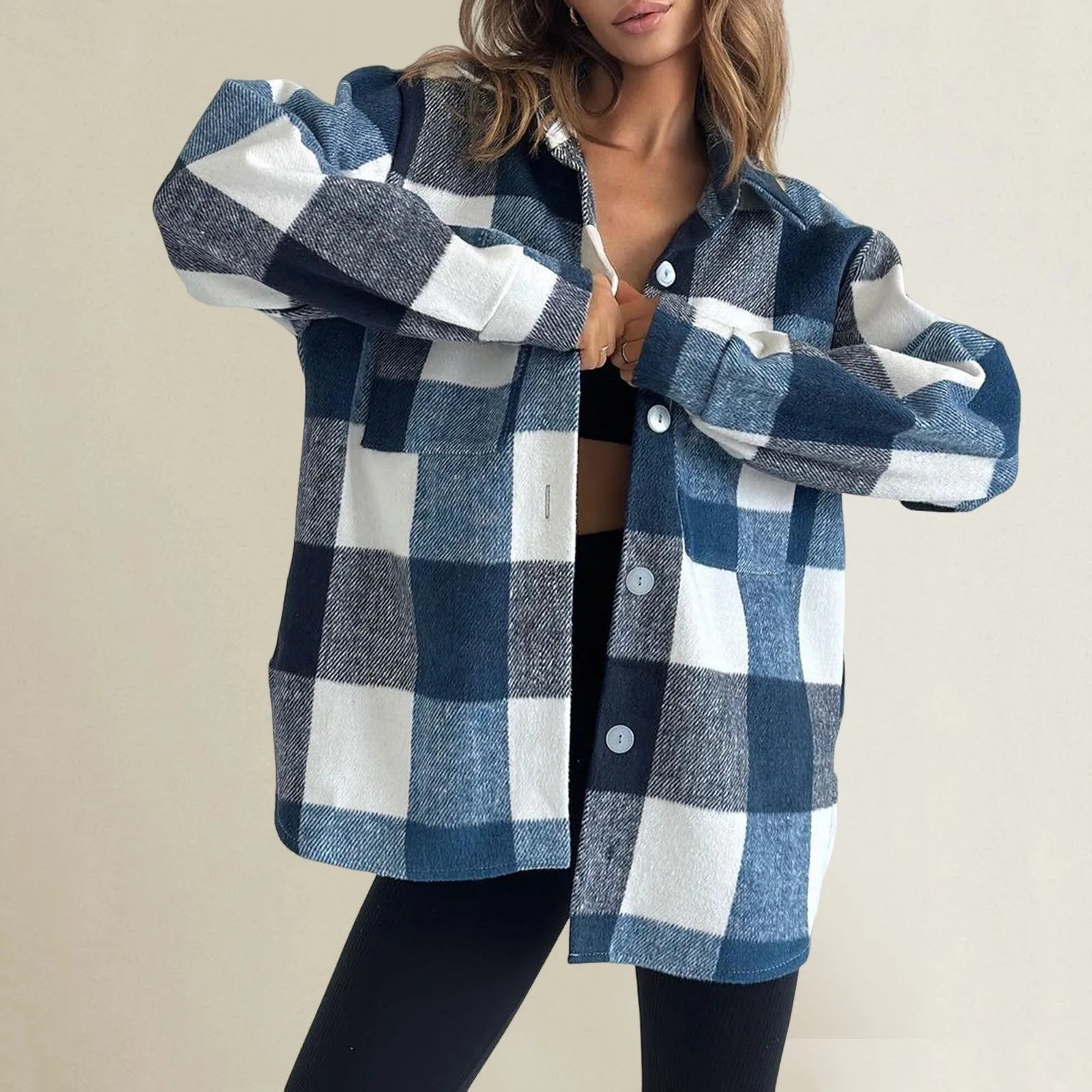 Women’s Plus Size Plaid Flannel Shirt