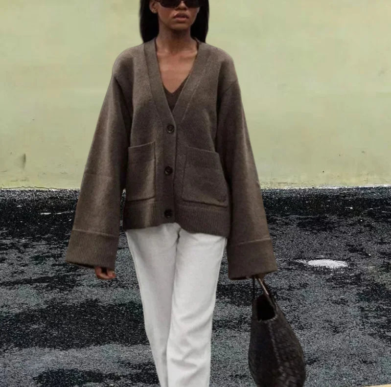 Cropped Knit Cardigan