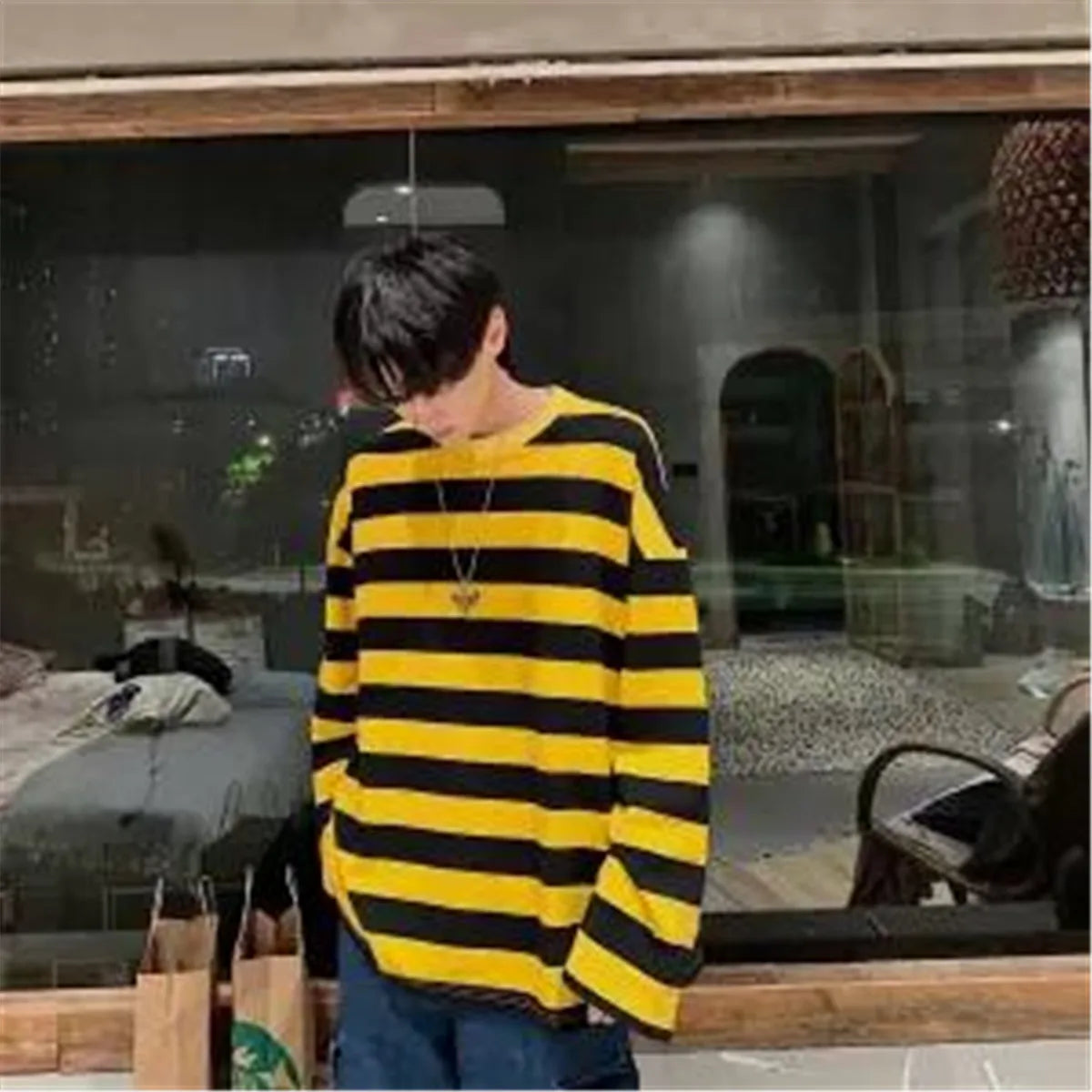Korean Hip Hop Stripe T-Shirt