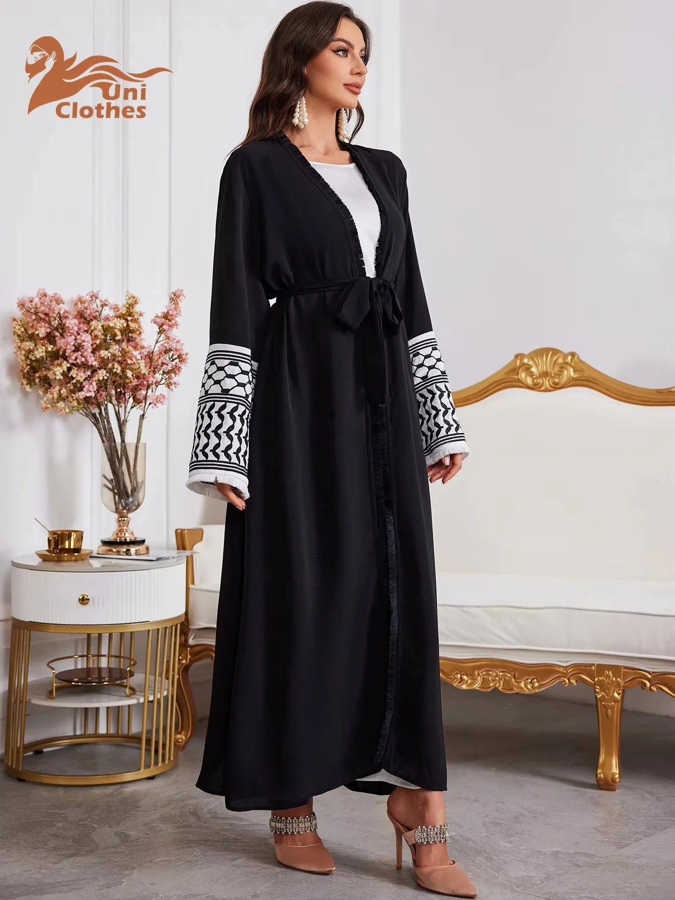 Women’s Embroidered Ramadan Abaya Kimono