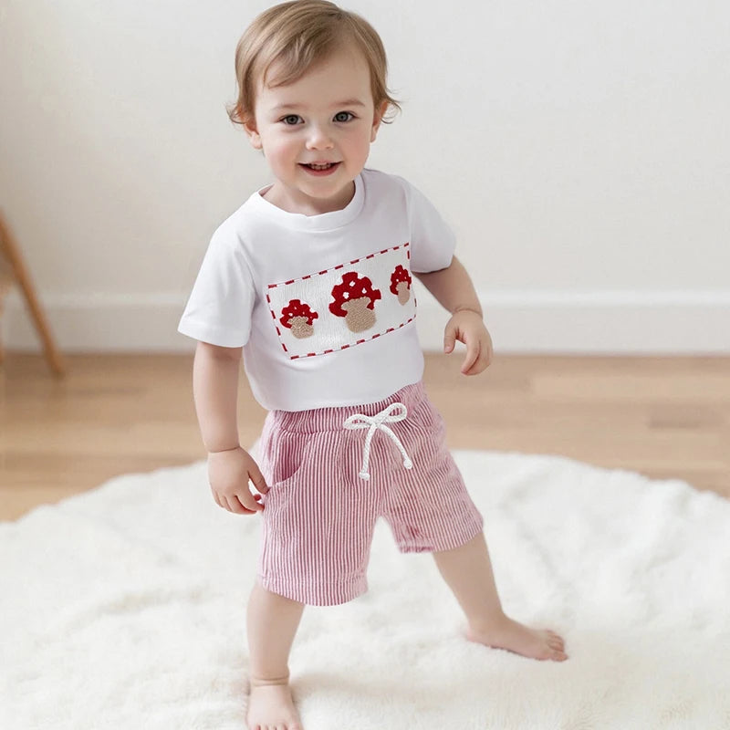 Kids Mushroom Shorts Set