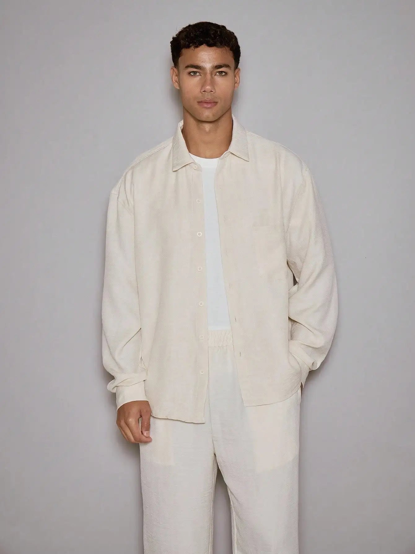 Oversized Linen Button Down Shirt