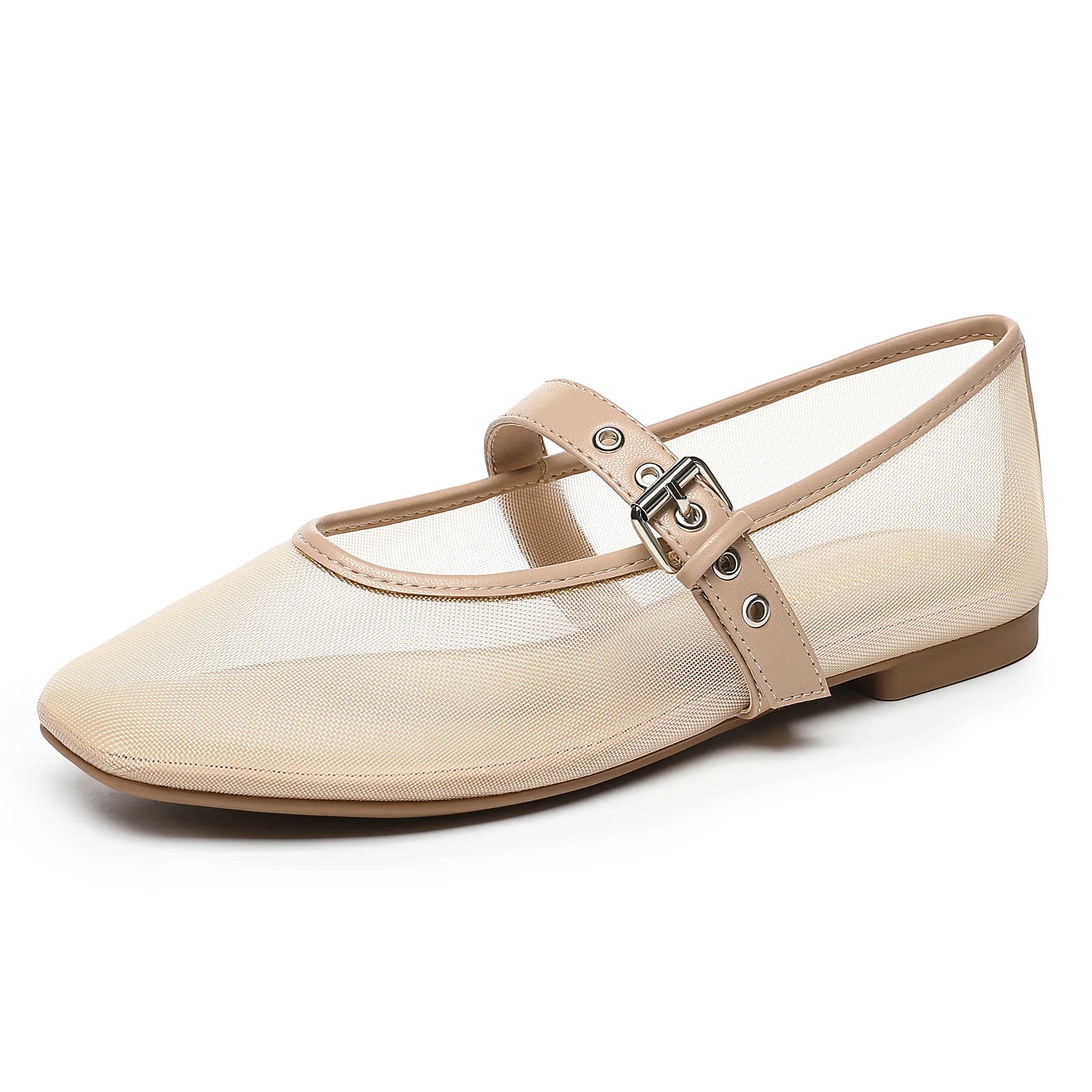 Mesh Mary Jane Flats