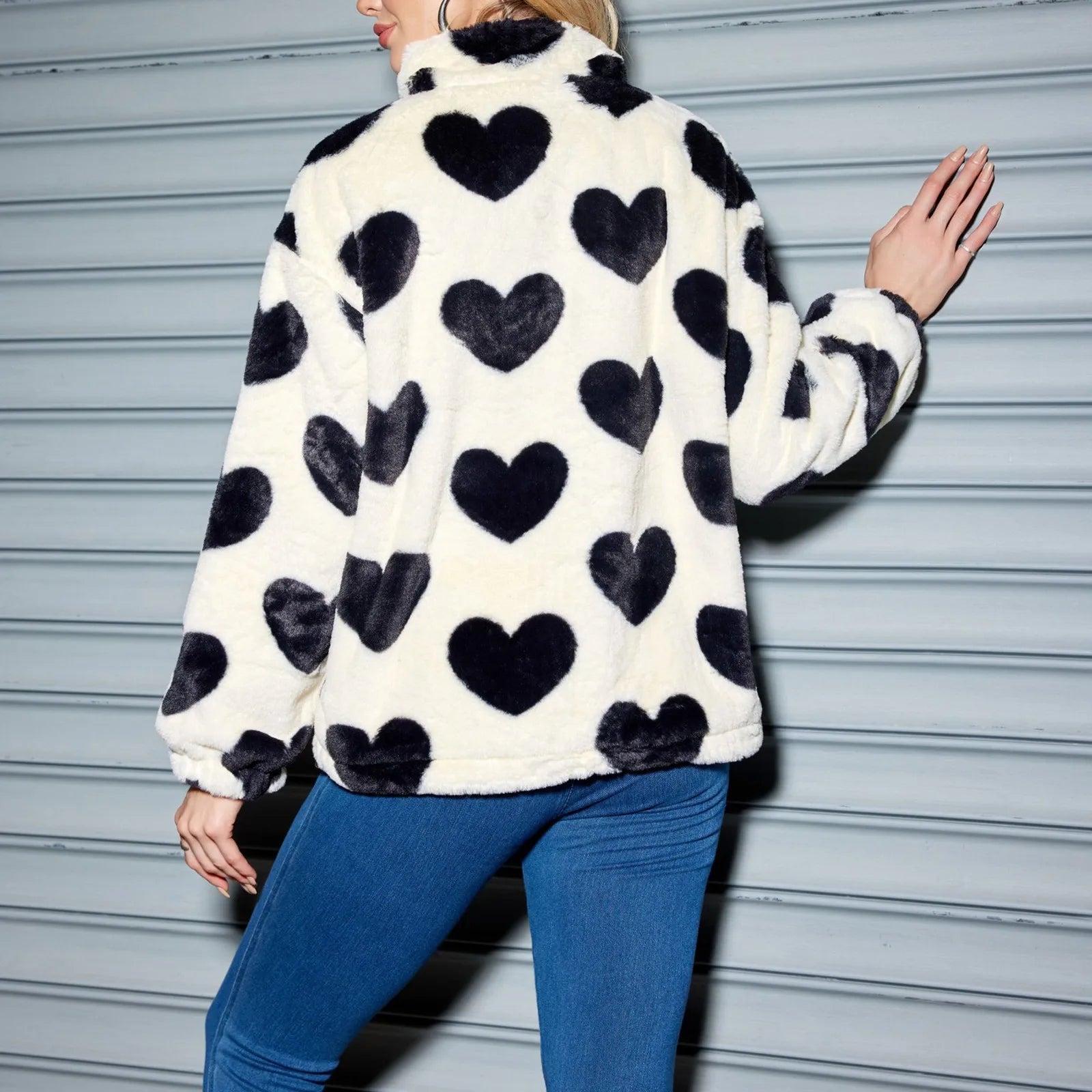 Heart Zip Cotton Jacket