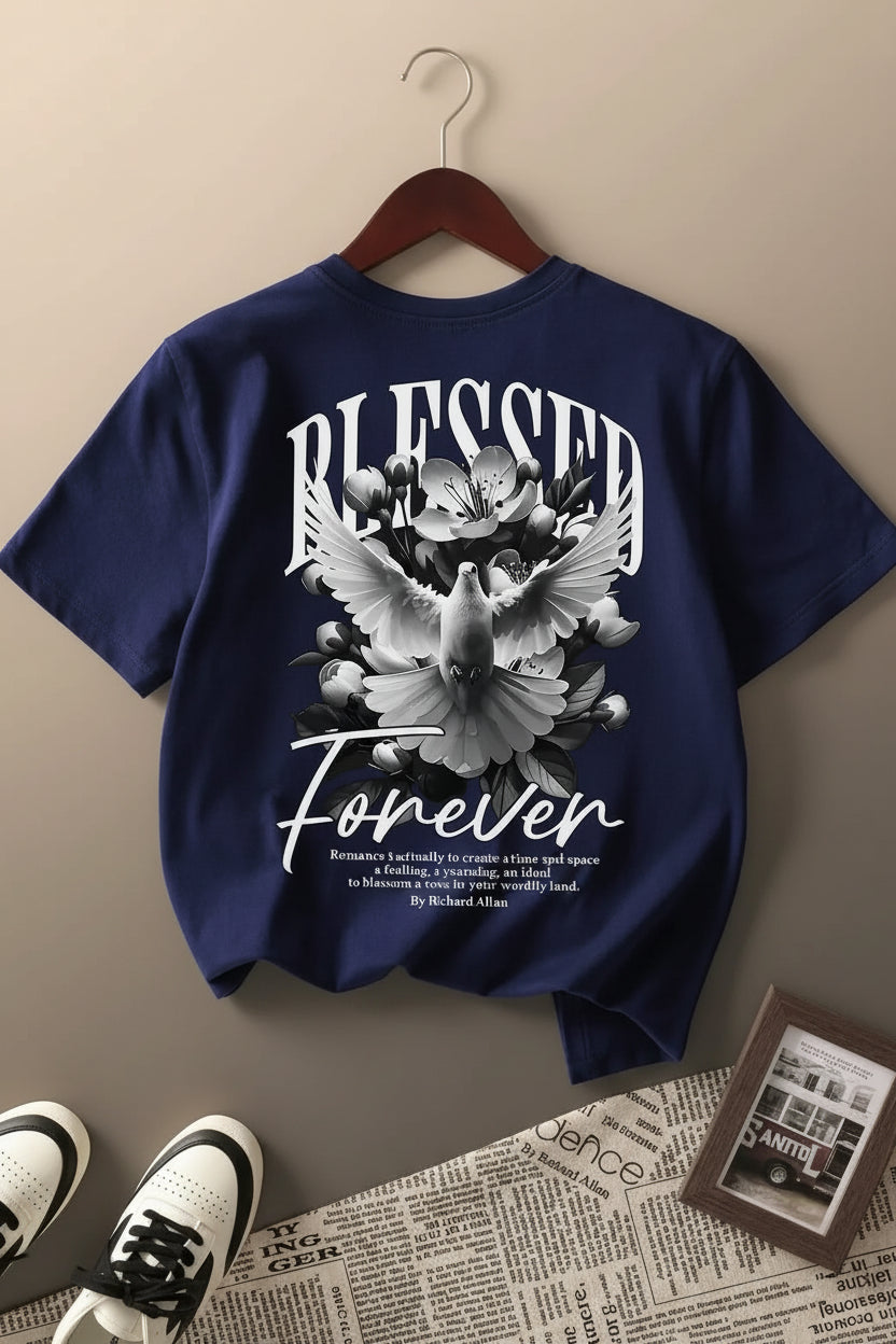 Men Blessed Forever Floral T Shirt