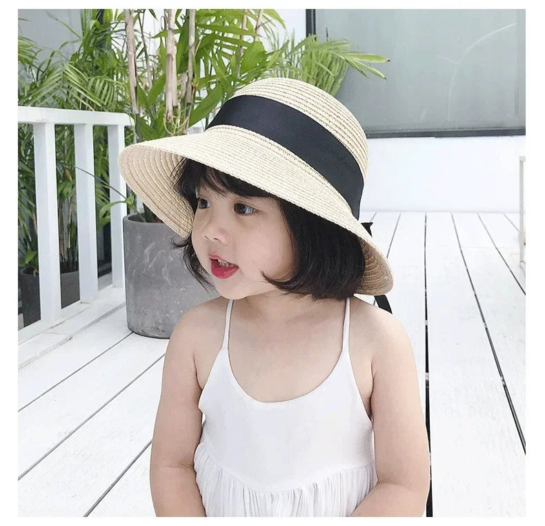 Mother & Kids Straw Sun Hat Set