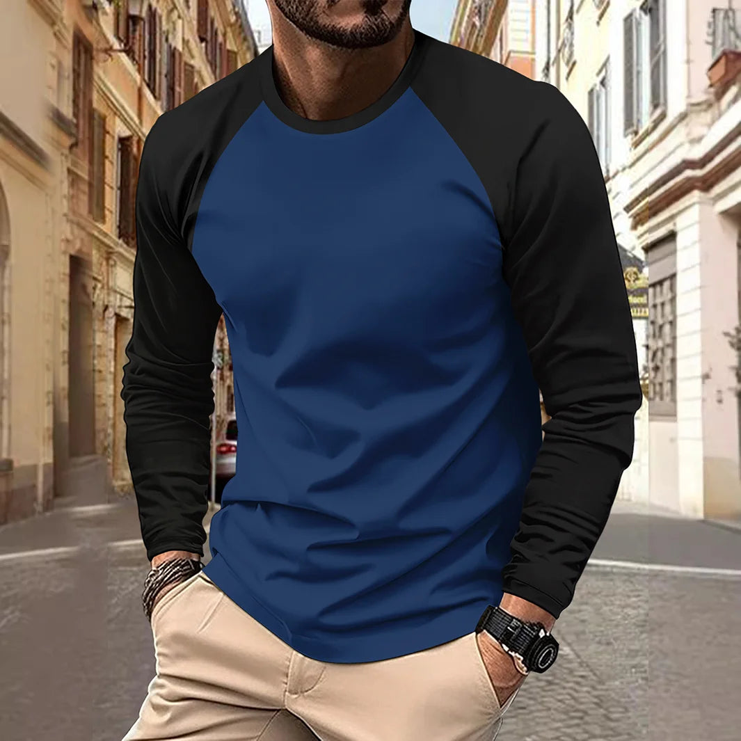 Men’s Long Sleeve O-Neck Casual T-Shirt