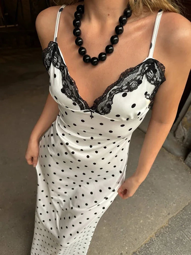 Polka Dot Suspender Dress
