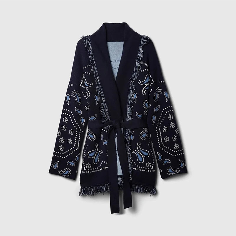 Patchwork Jacquard Cardigan