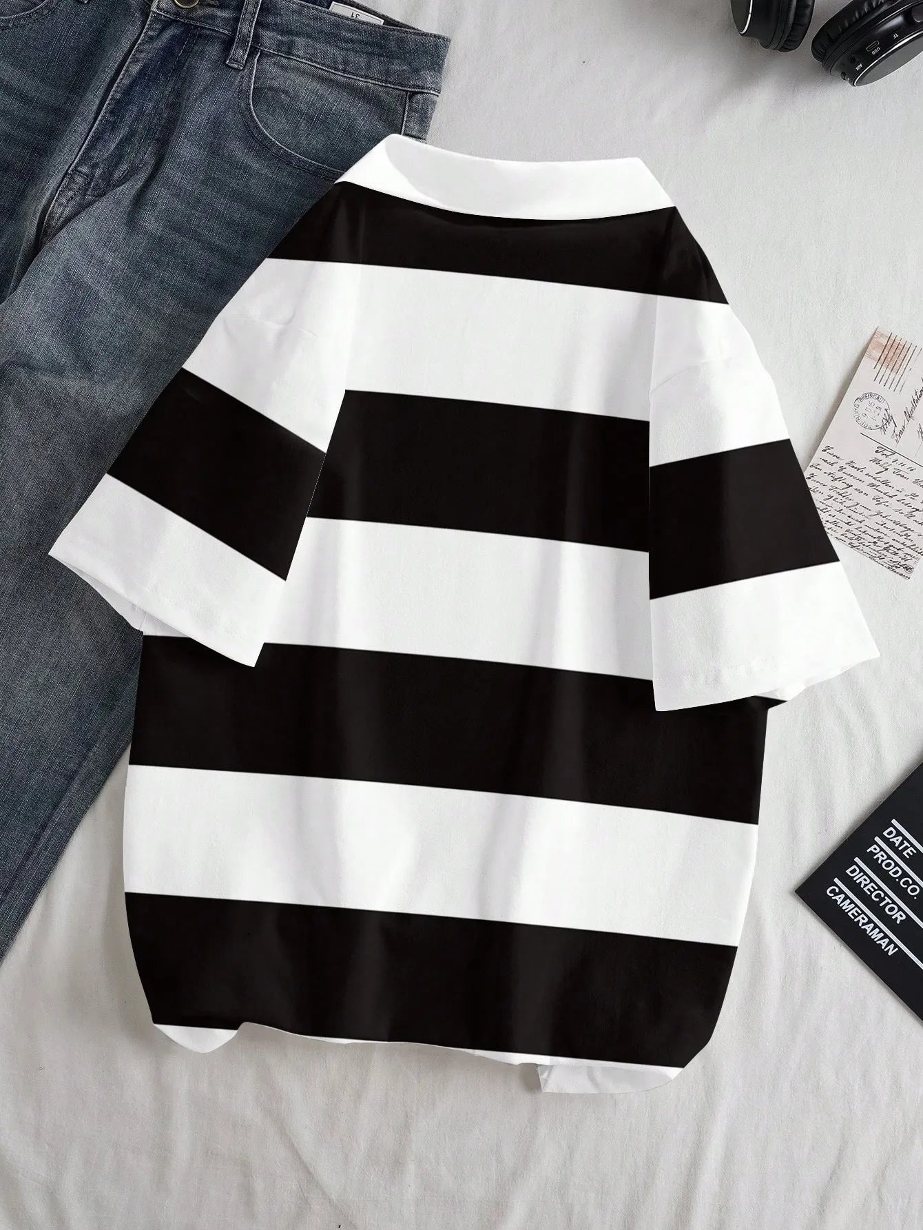 Men's 3D Striped Polo Shirt