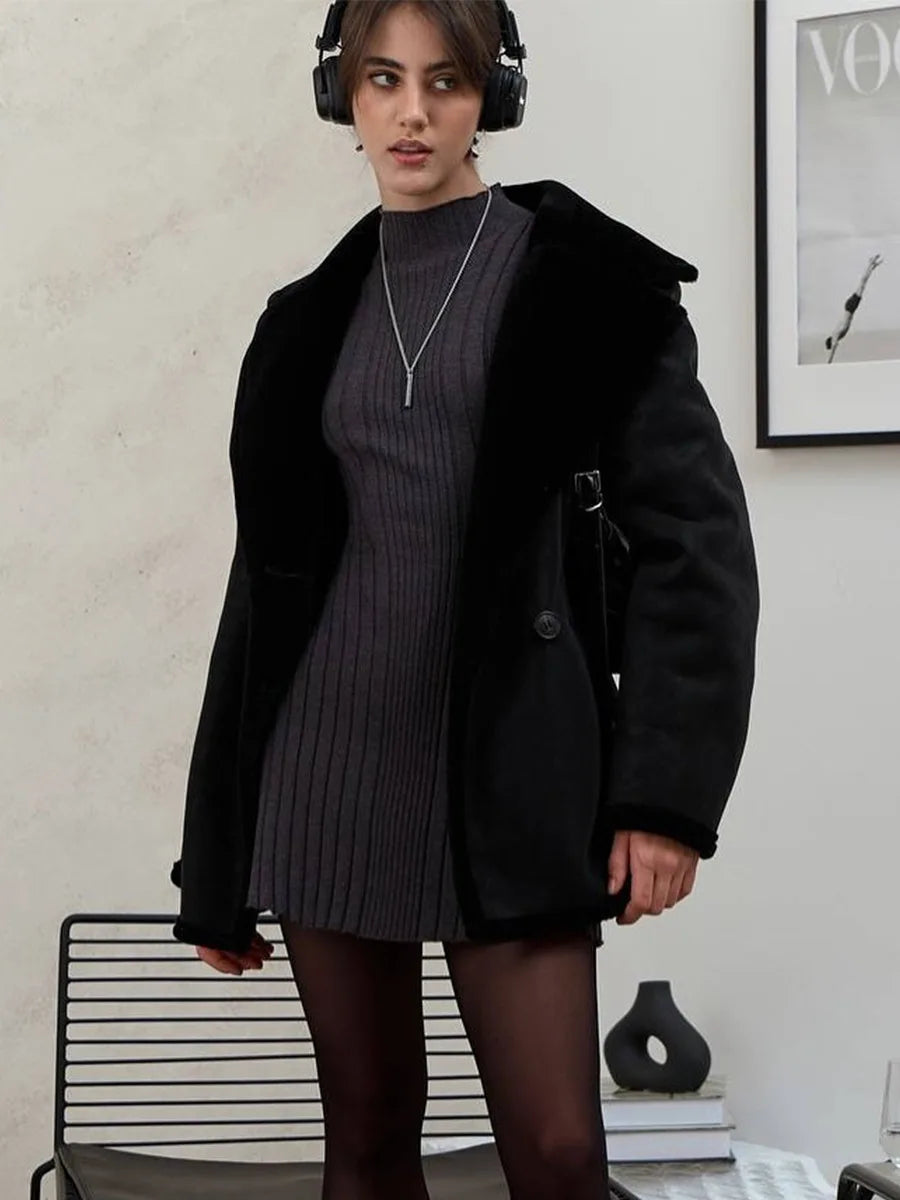 Semi-High Neck Dress