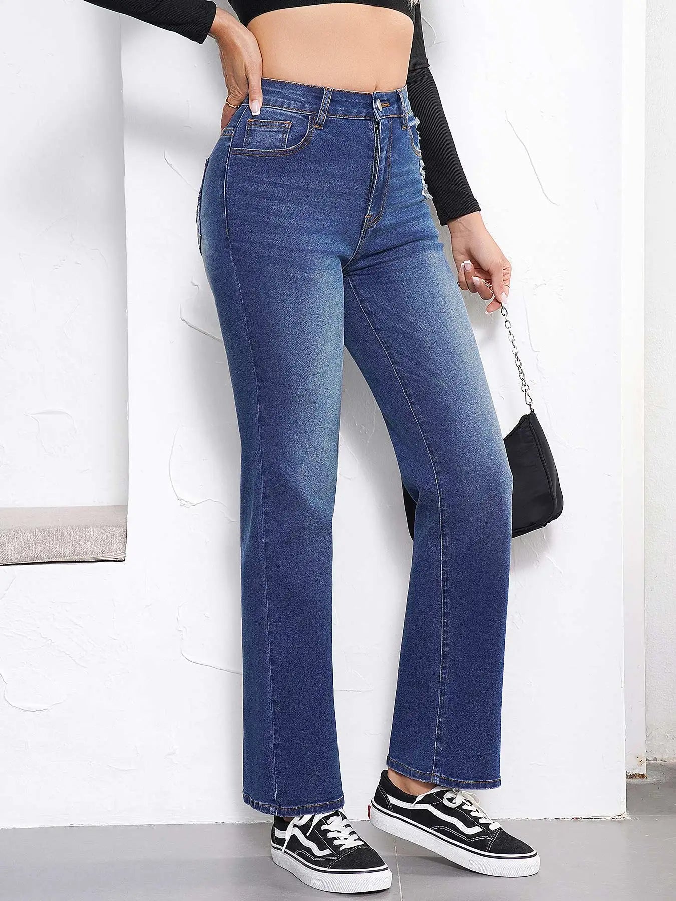 High-Waist Flared Jeans