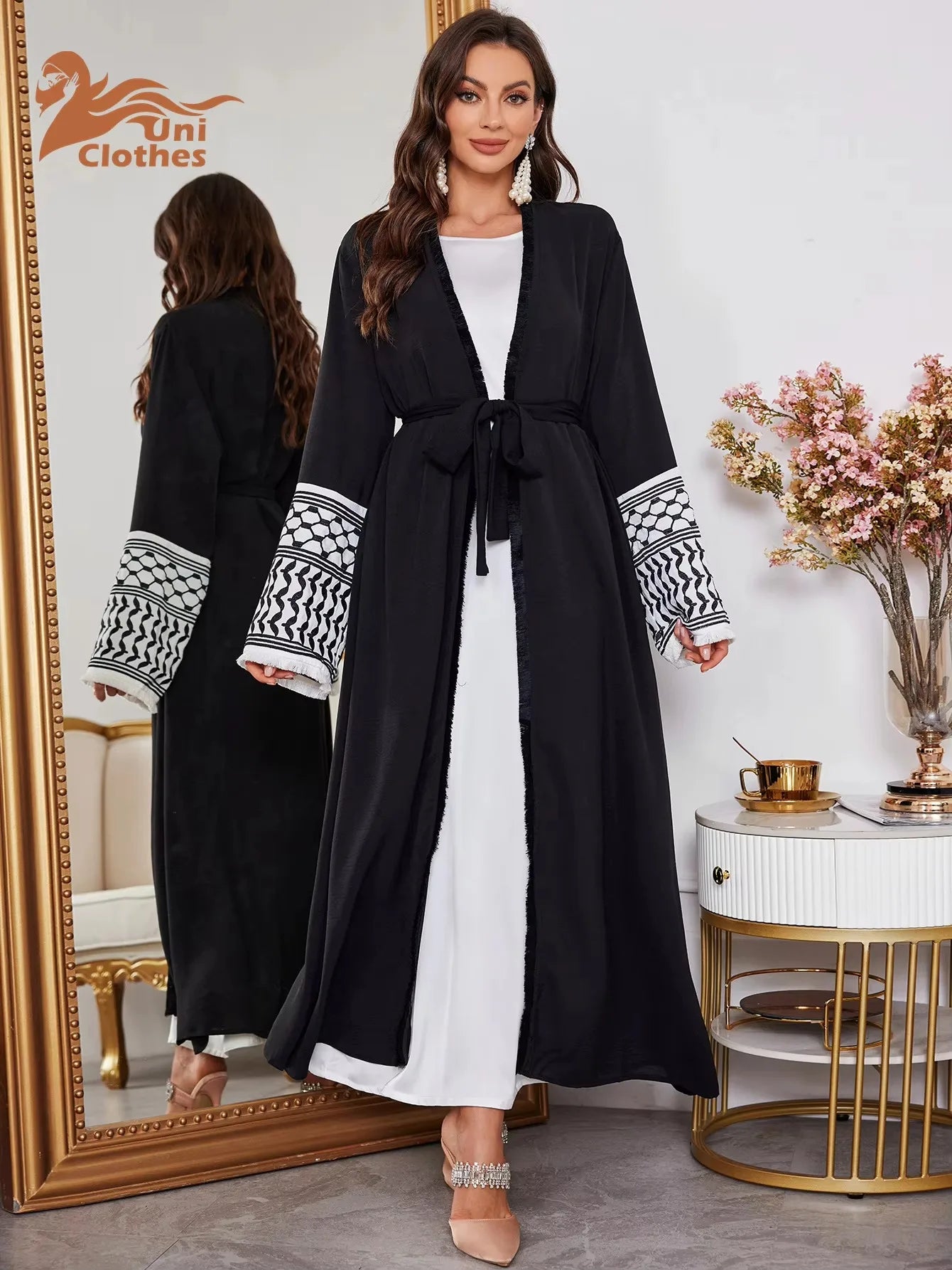 Women’s Embroidered Ramadan Abaya Kimono
