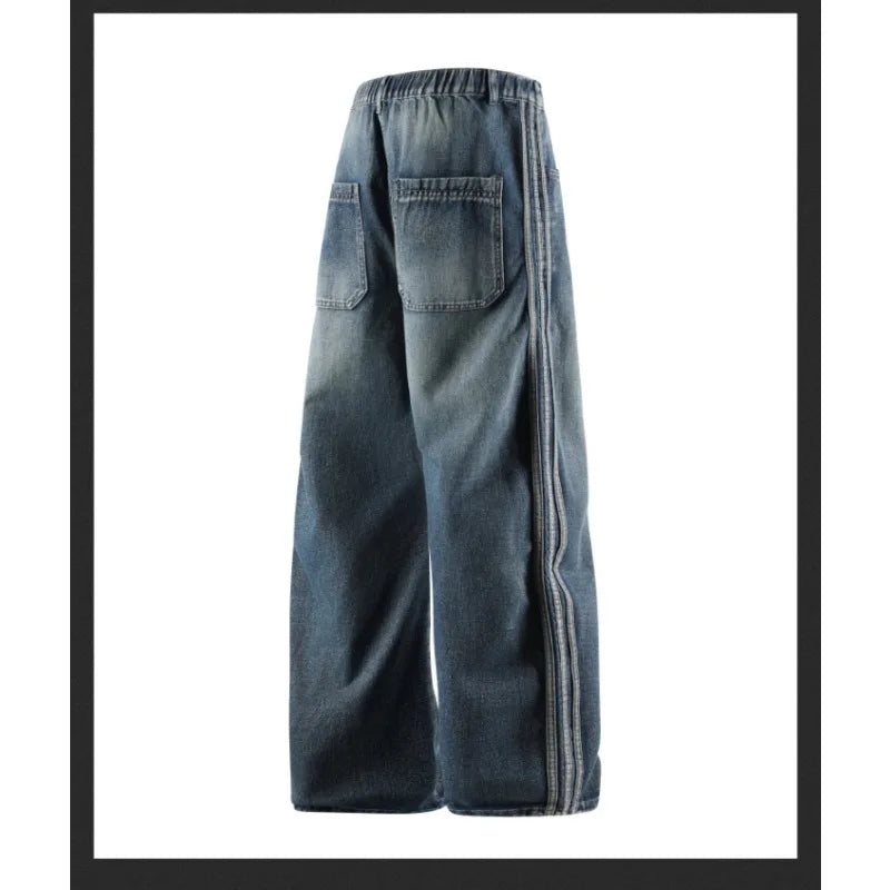 Men’s Baggy Loose Fit Straight-Leg Jeans