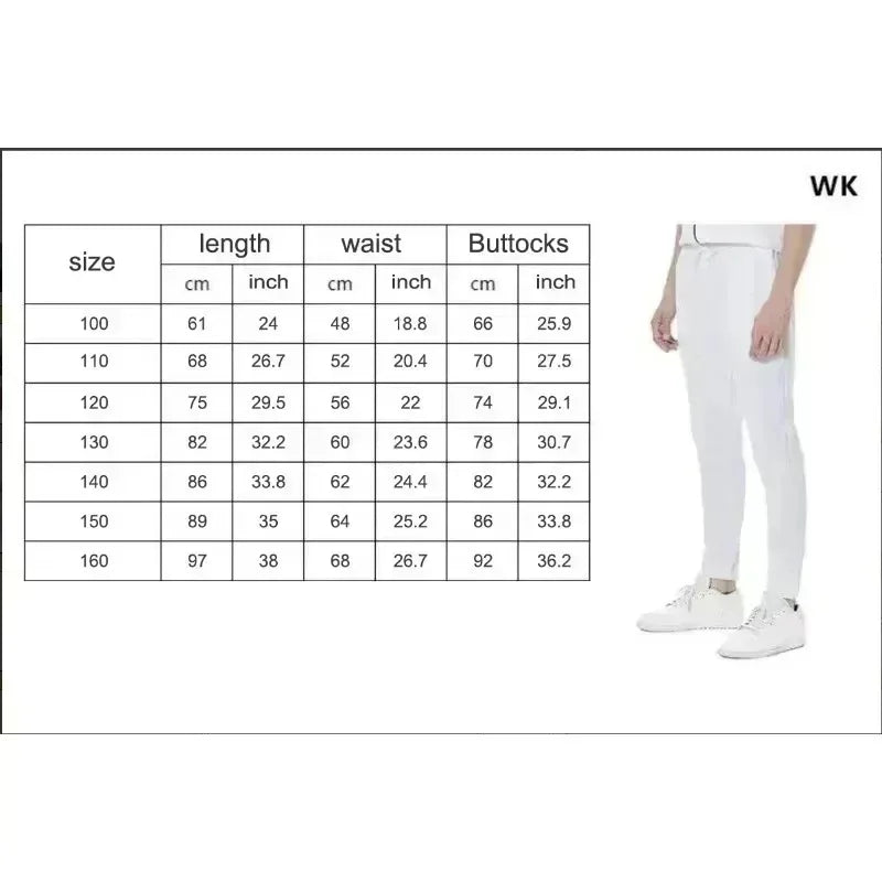 Size guide for Y2K Gothic Oversized Streetwear Pants