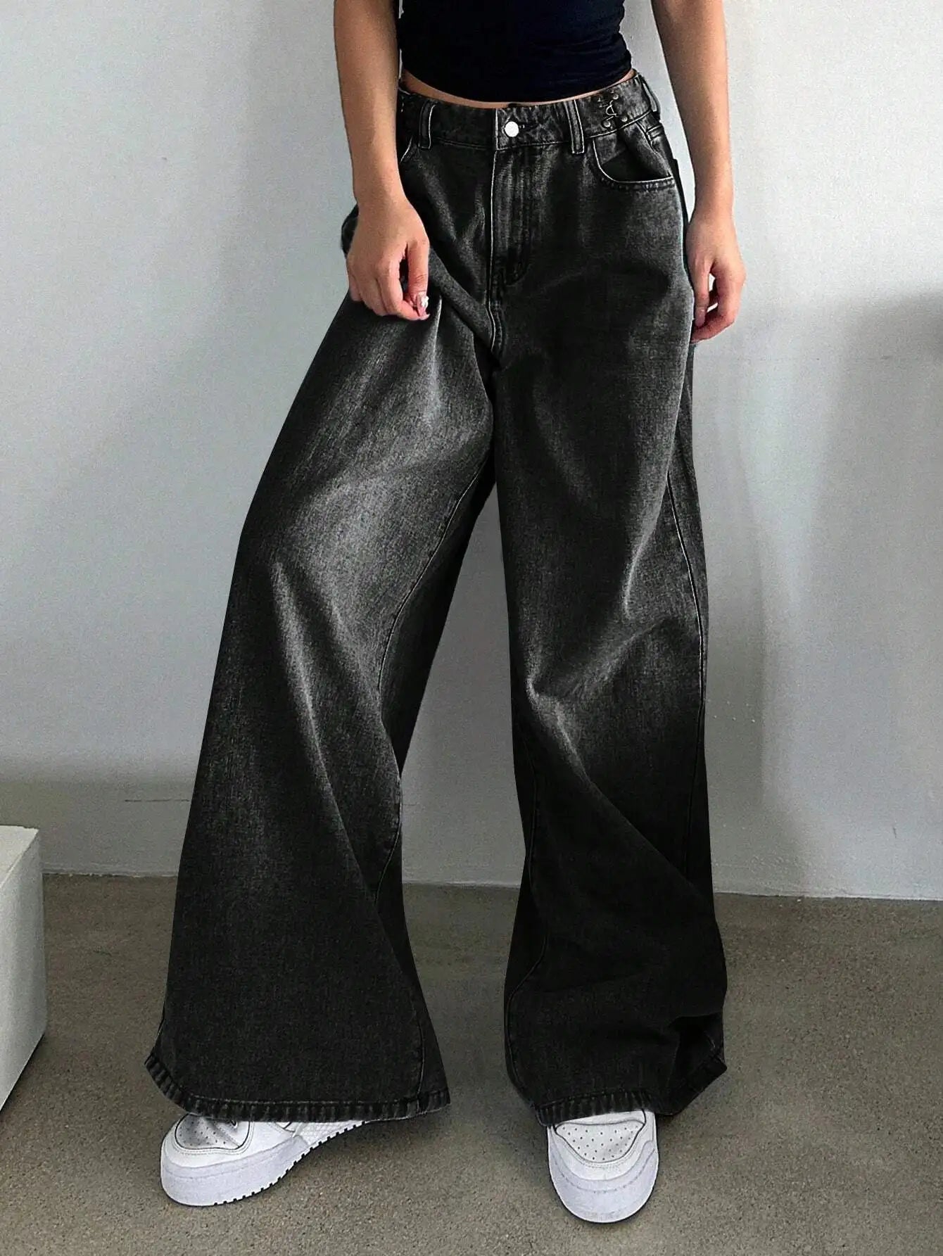 Wide Leg Baggy High Waist Light Wash Jeans