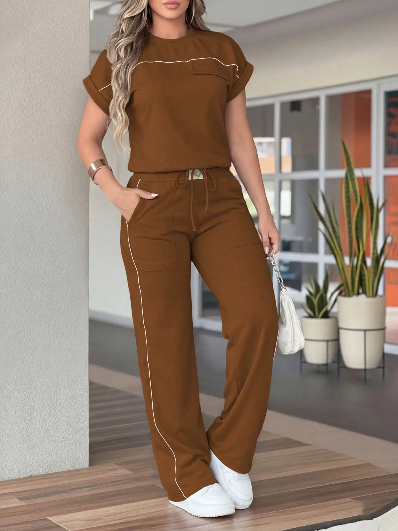 Color Contrast Two-Piece Set