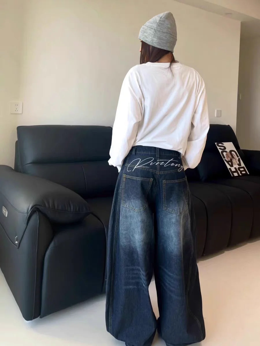 Women Y2K Baggy Wide Leg Jeans