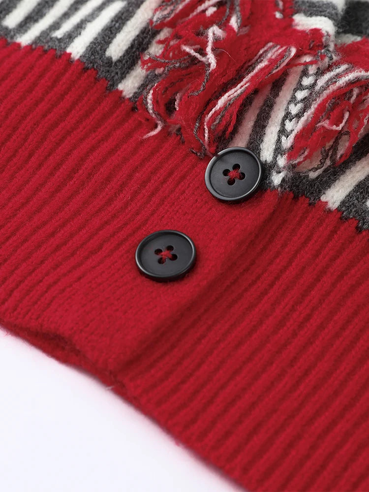 Patchwork Jacquard Cardigan