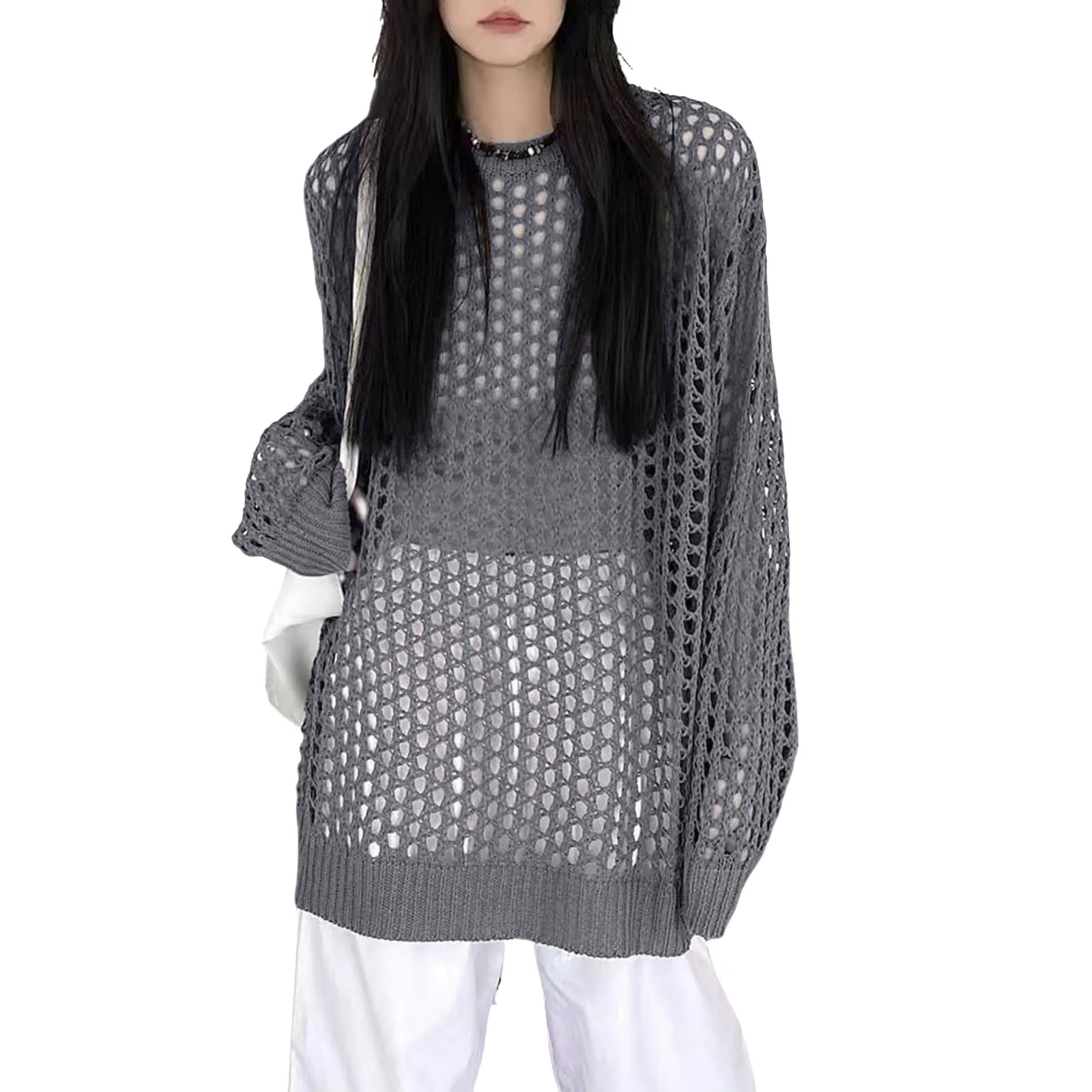 Hollow Mesh Pullover