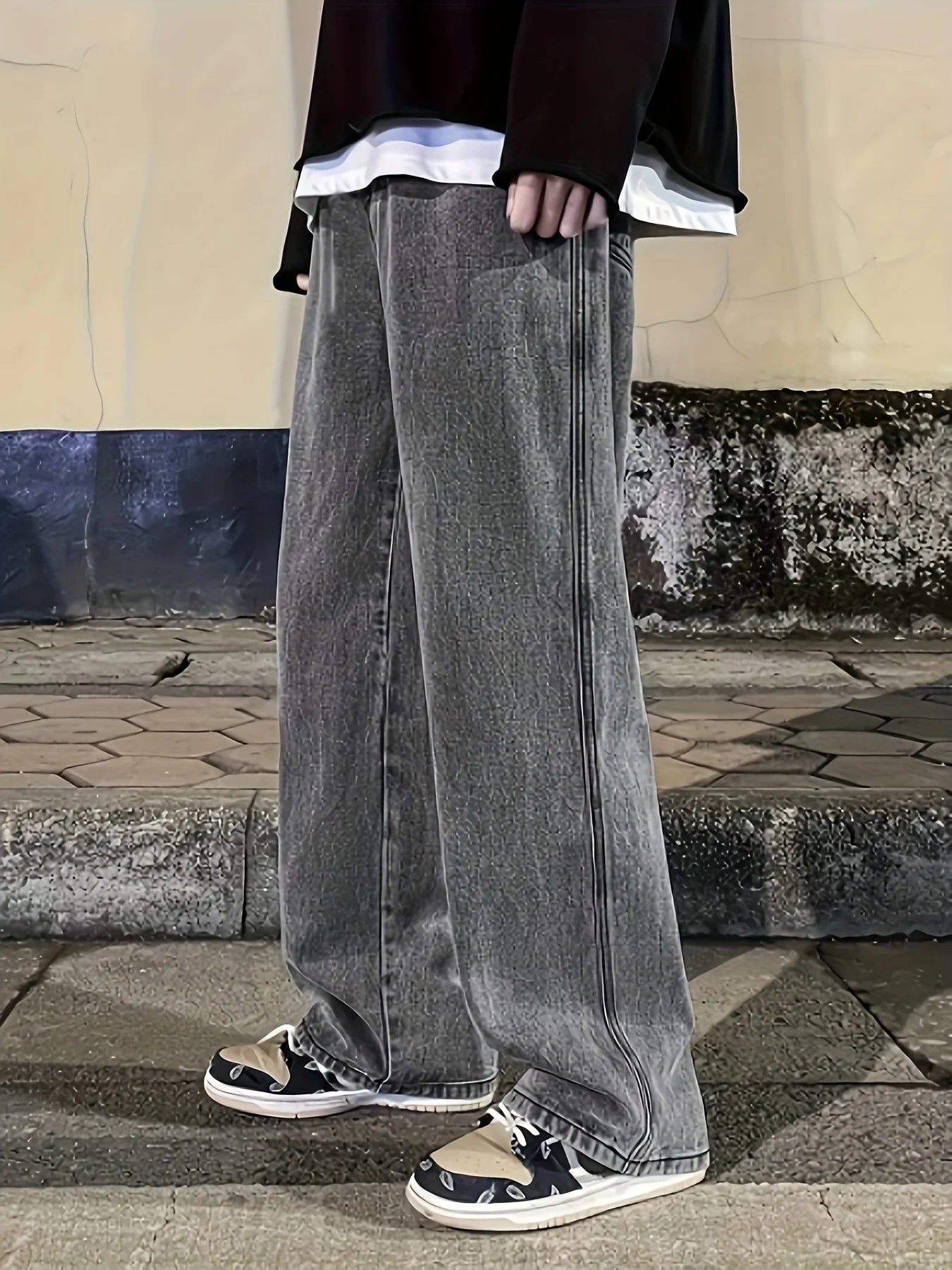 Men’s Loose Gray Jeans