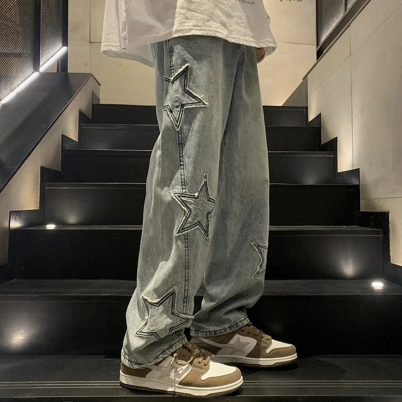 American Hip-Hop Loose Wide-Leg Jeans