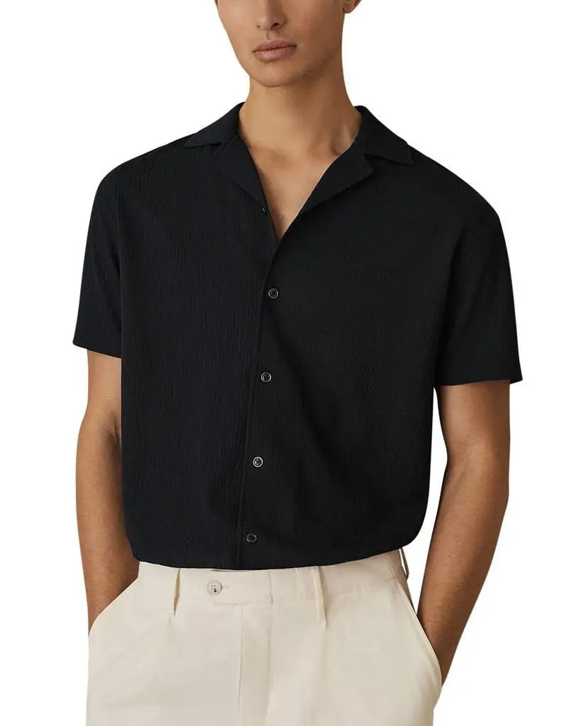REISS | Textured Cuban Shirt