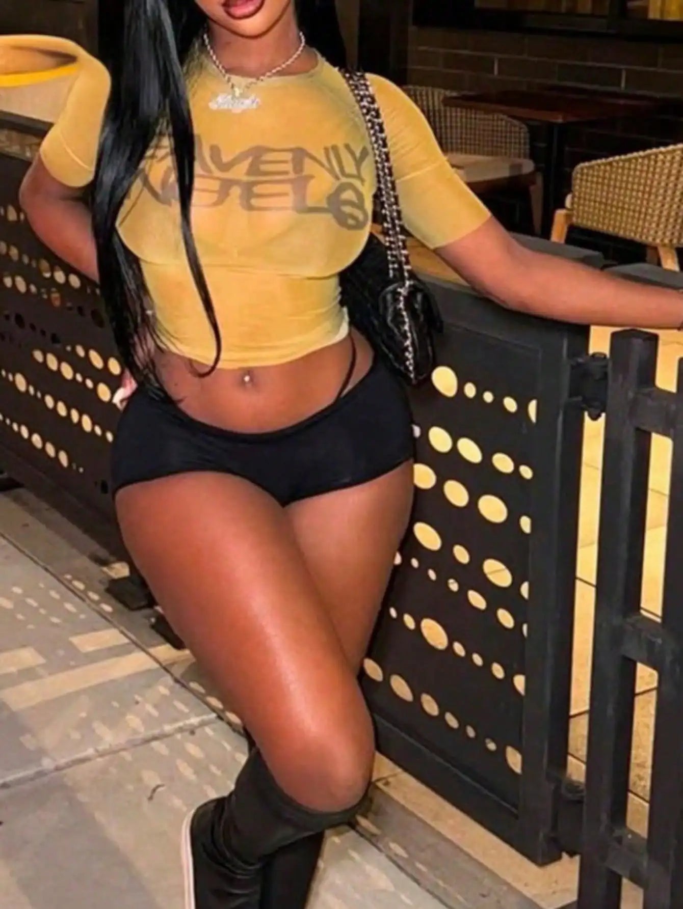 Women's Mesh Graphic Tee