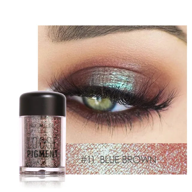 18-Color Glitter Eyeshadow Waterproof Shiny Crystal Eye Makeup