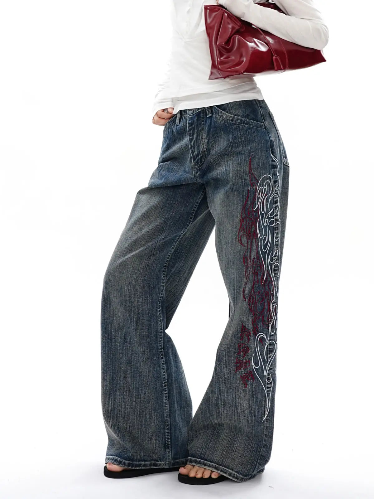 Women's Floral  Y2K Jeans