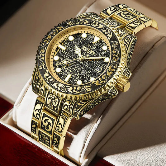 Retro Luxury Men’s Waterproof Calendar Watch