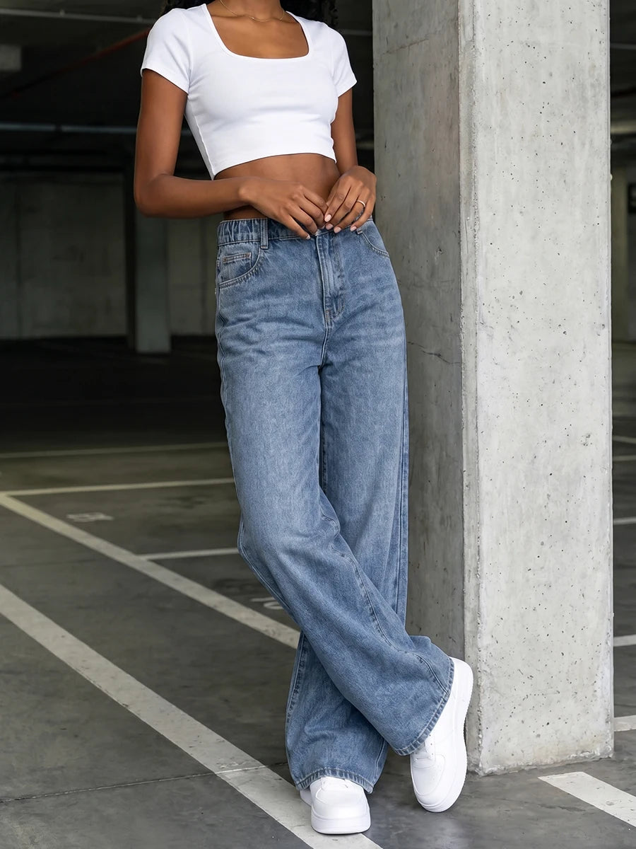 Teen Girls Straight Leg Denim Jeans