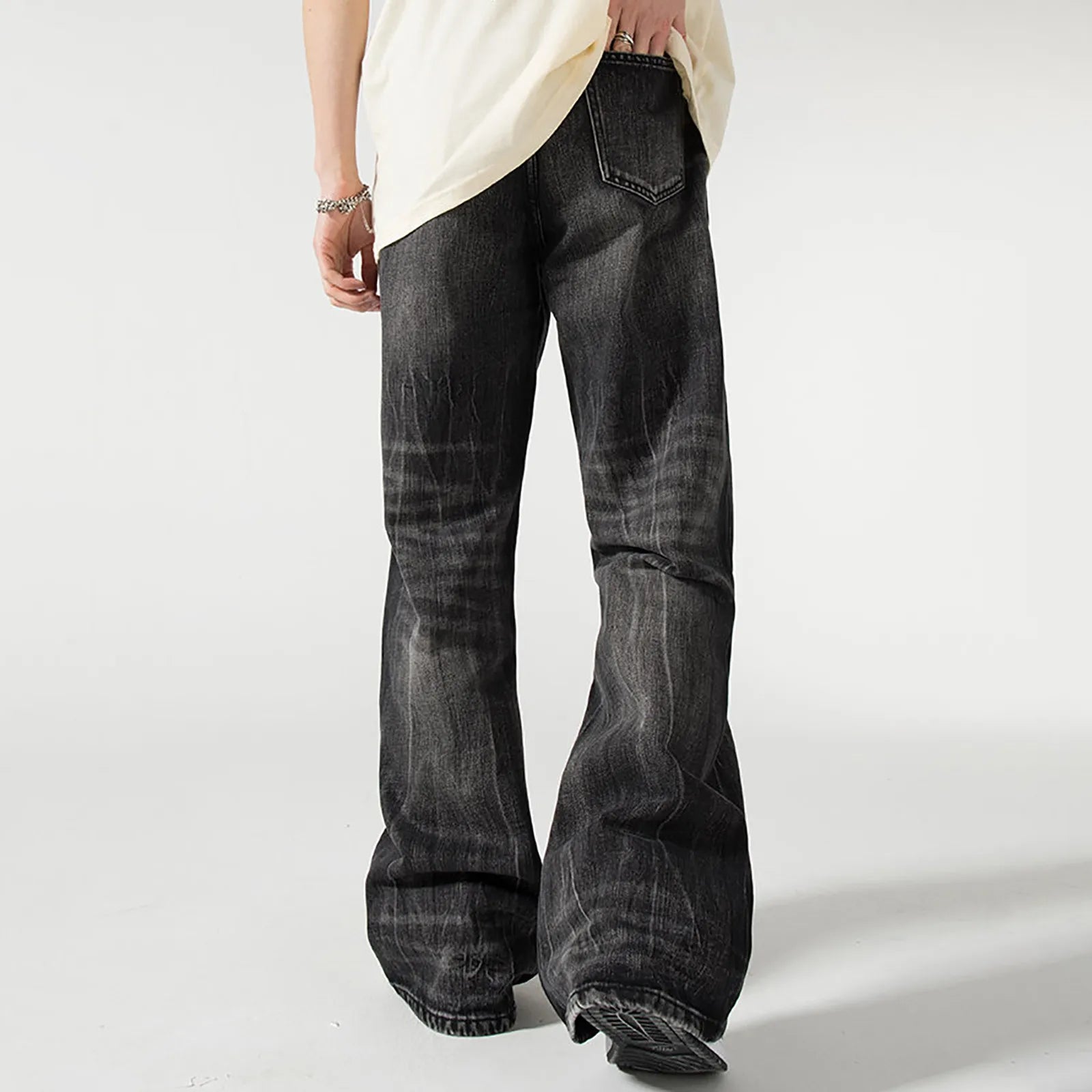Retro Flared Denim Pants