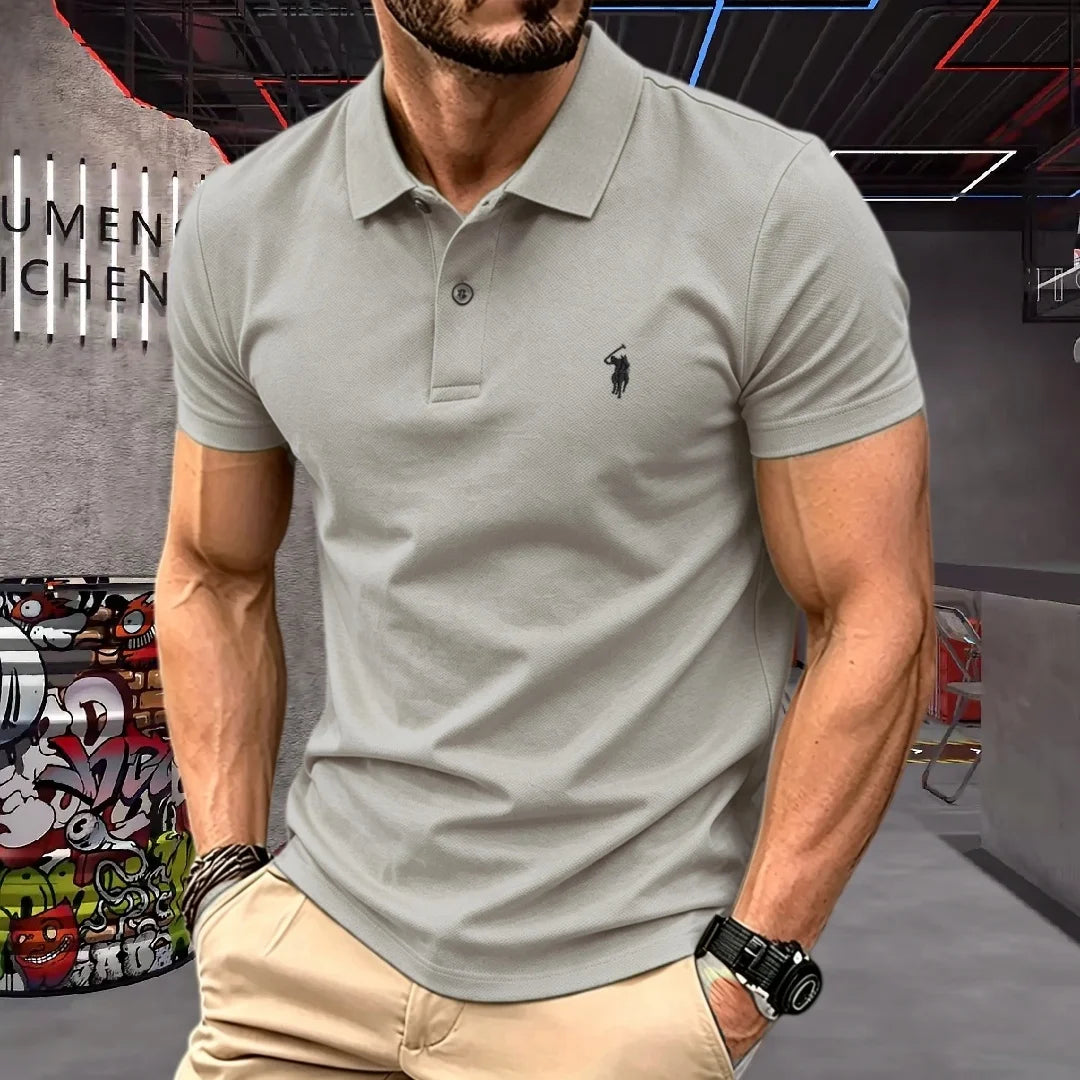 Men’s 100% Cotton Embroidered Polo Shirt
